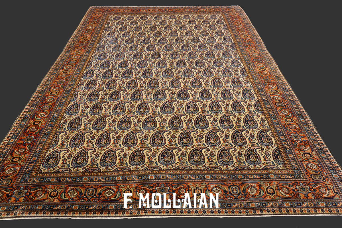 All-over Moharramat with Botheh design hand Knotted Mishan Antique Rug n°:805933